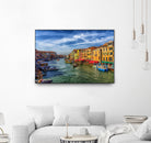 Grand Canal from Rialto Bridge by Darryl Brooks on GIANT ART - blue photo manipulation