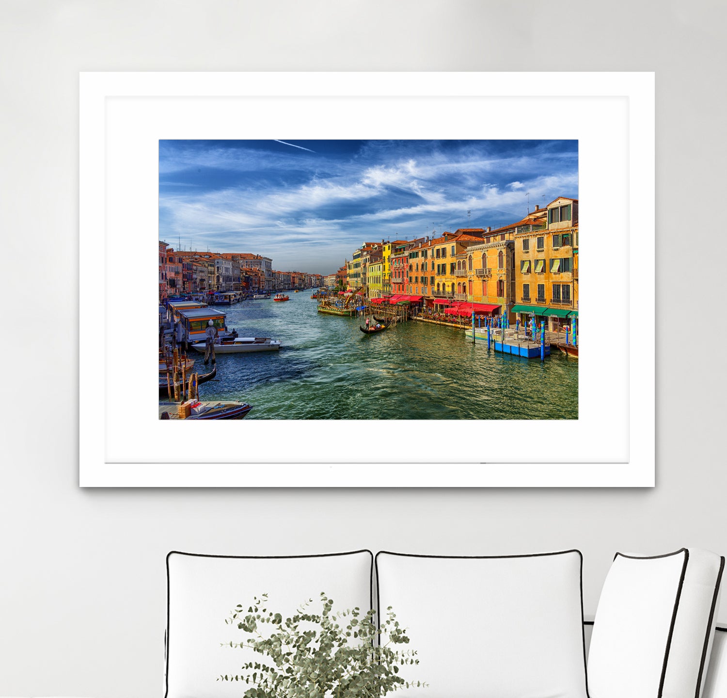 Grand Canal from Rialto Bridge by Darryl Brooks on GIANT ART - blue photo manipulation