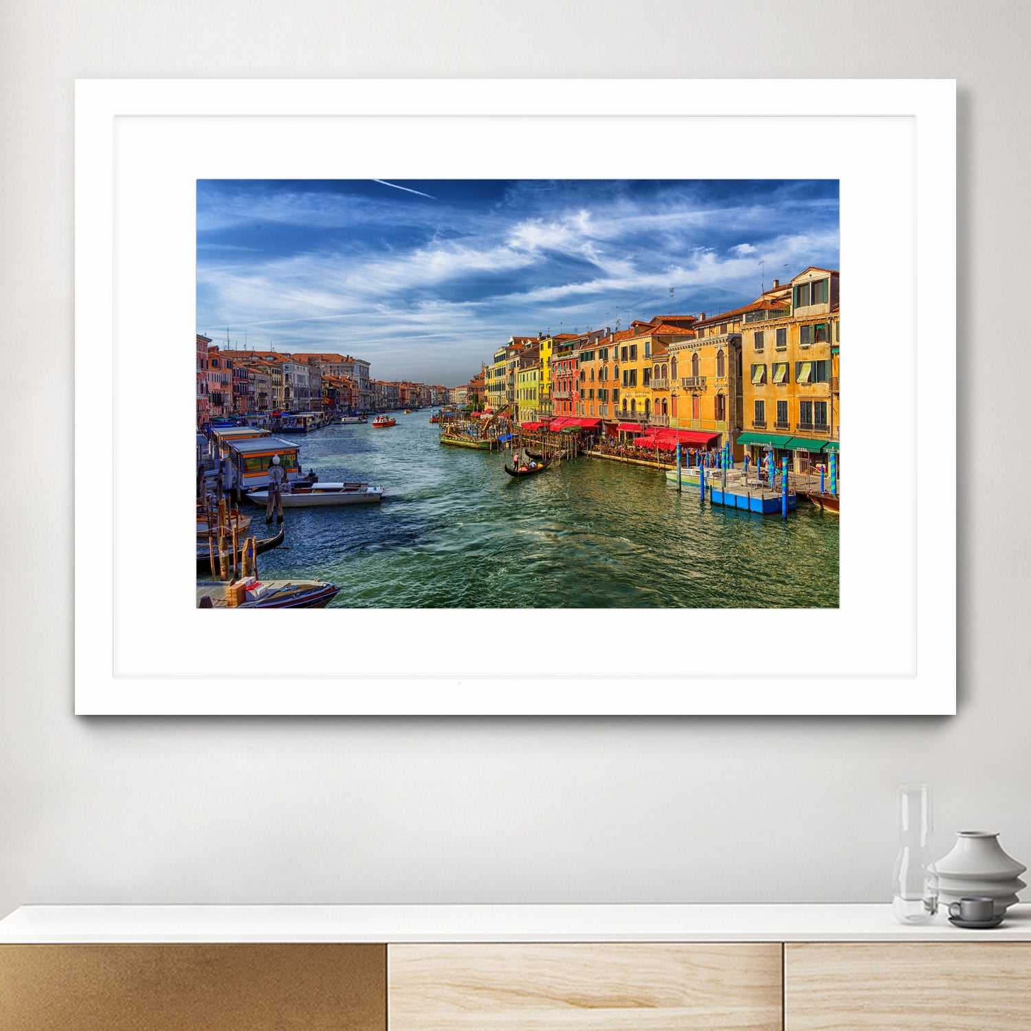 Grand Canal from Rialto Bridge by Darryl Brooks on GIANT ART - blue photo manipulation