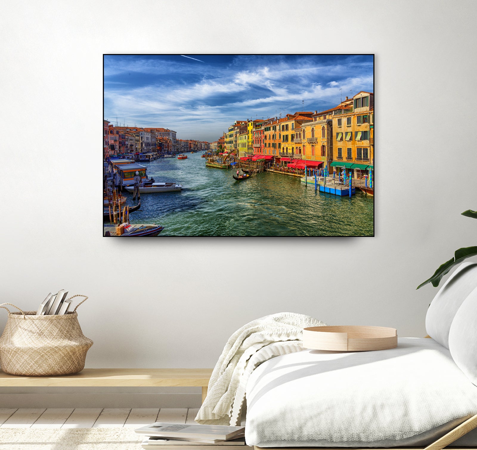 Grand Canal from Rialto Bridge by Darryl Brooks on GIANT ART - blue photo manipulation