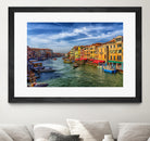 Grand Canal from Rialto Bridge by Darryl Brooks on GIANT ART - blue photo manipulation