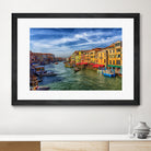 Grand Canal from Rialto Bridge by Darryl Brooks on GIANT ART - blue photo manipulation