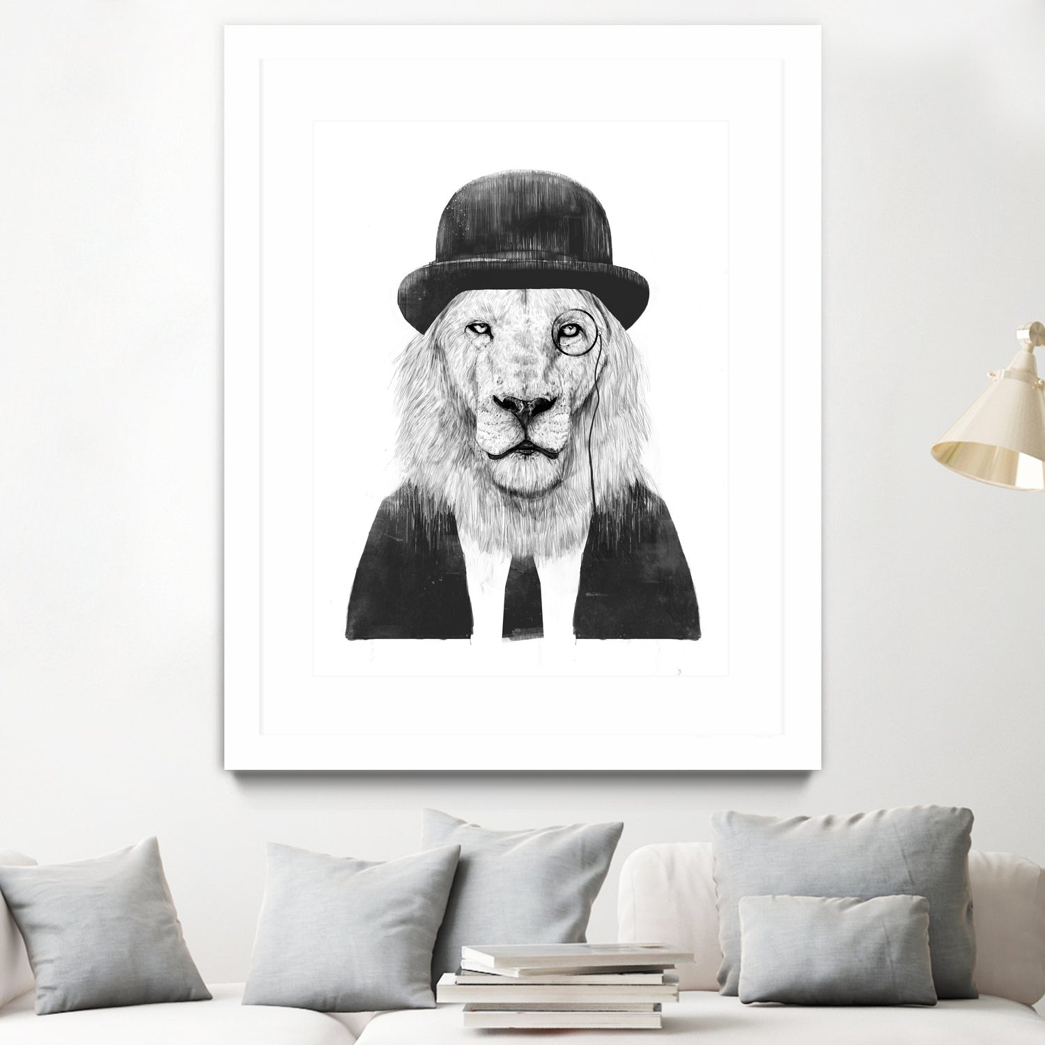 Sir Lion by Solti Balázs on GIANT ART - white digital drawing