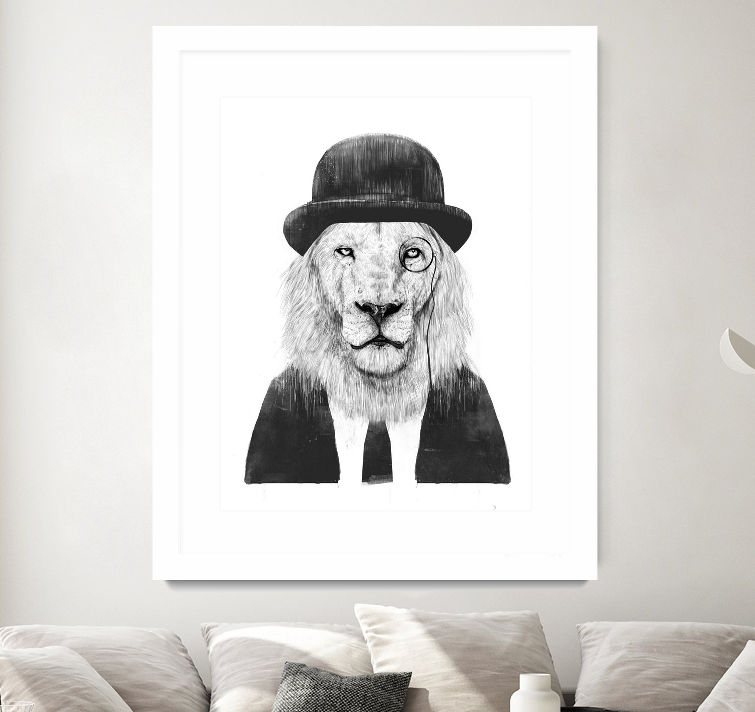 Sir Lion by Solti Balázs on GIANT ART - white digital drawing