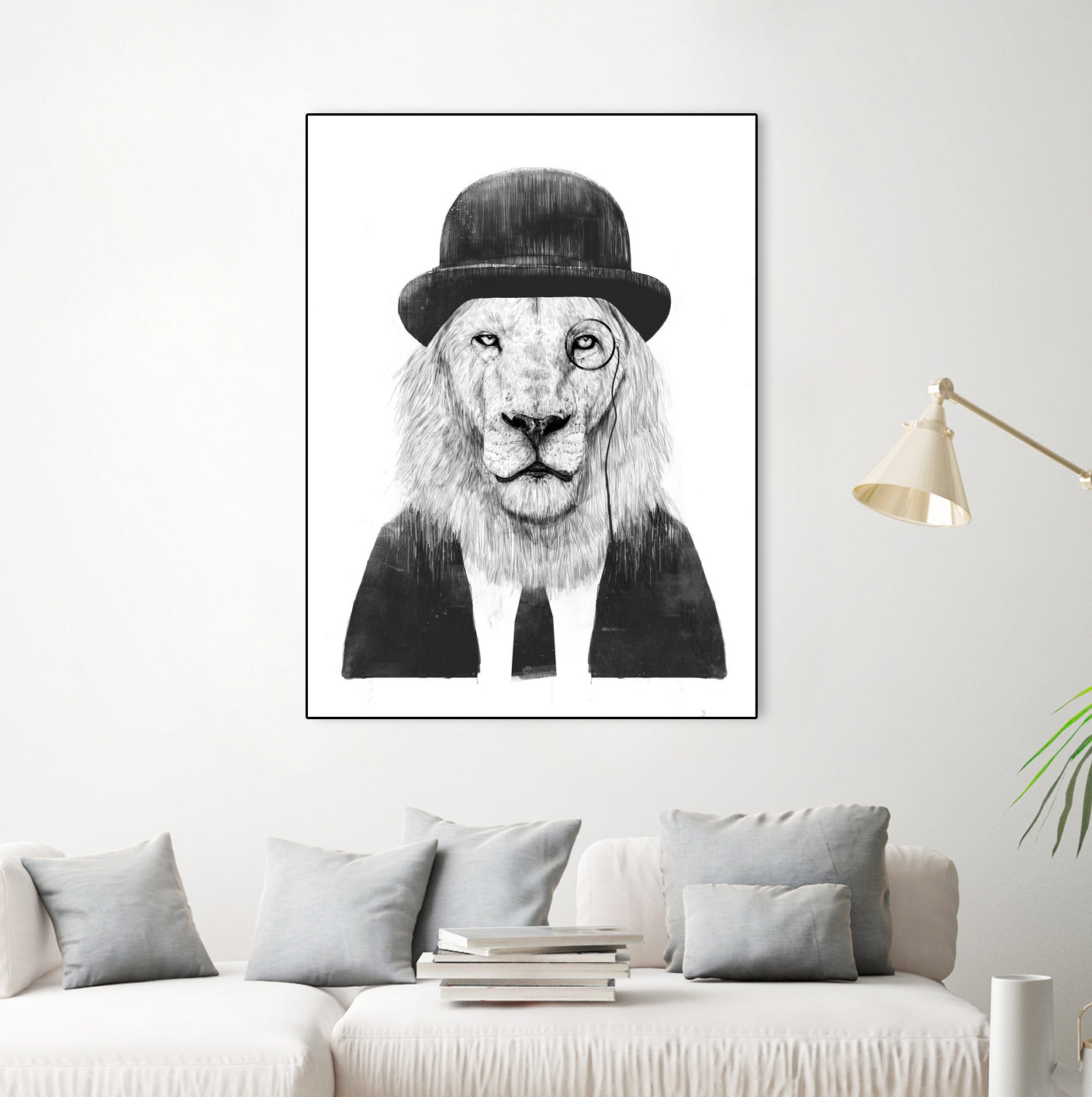 Sir Lion by Solti Balázs on GIANT ART - white digital drawing