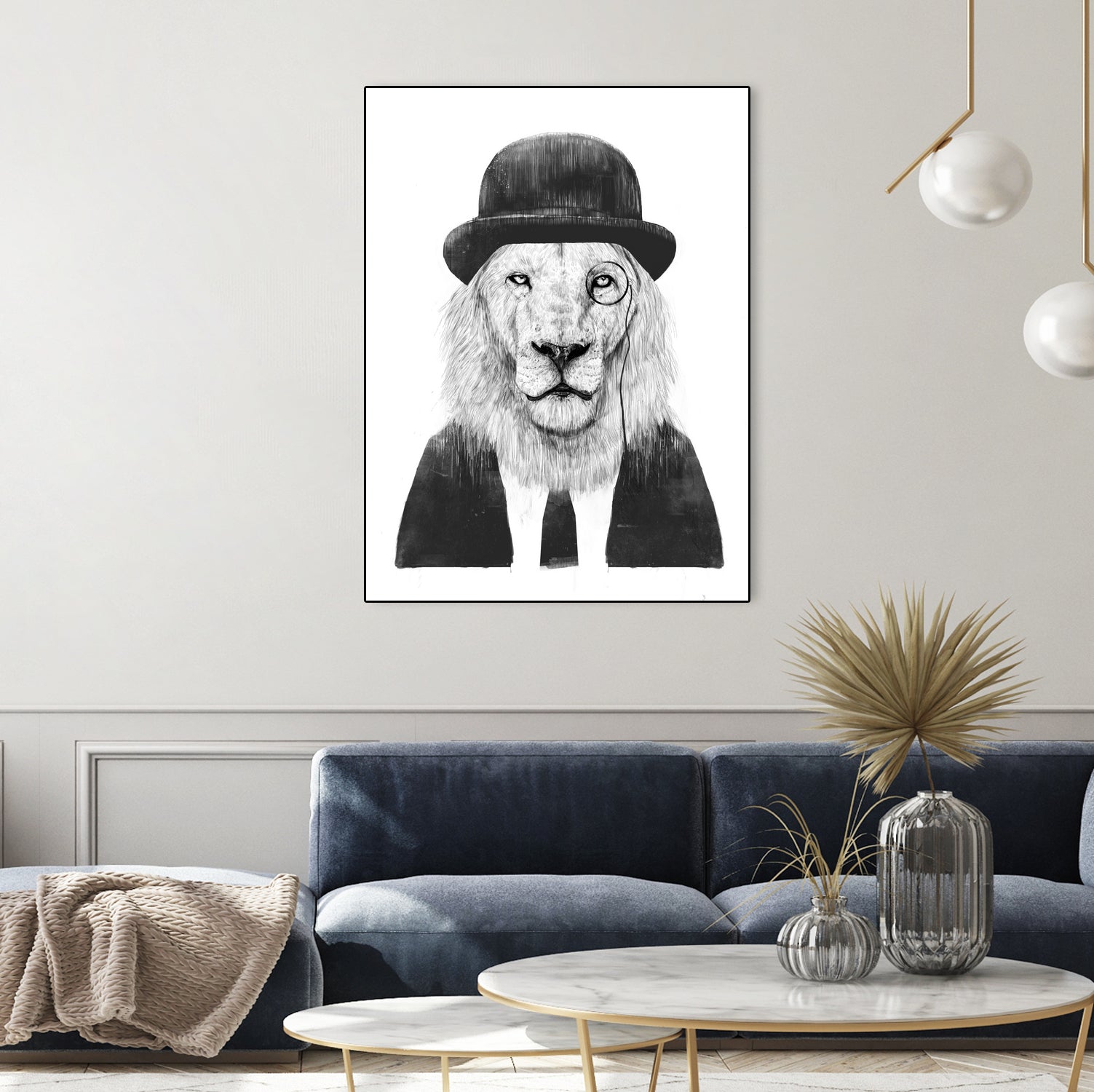 Sir Lion by Solti Balázs on GIANT ART - white digital drawing