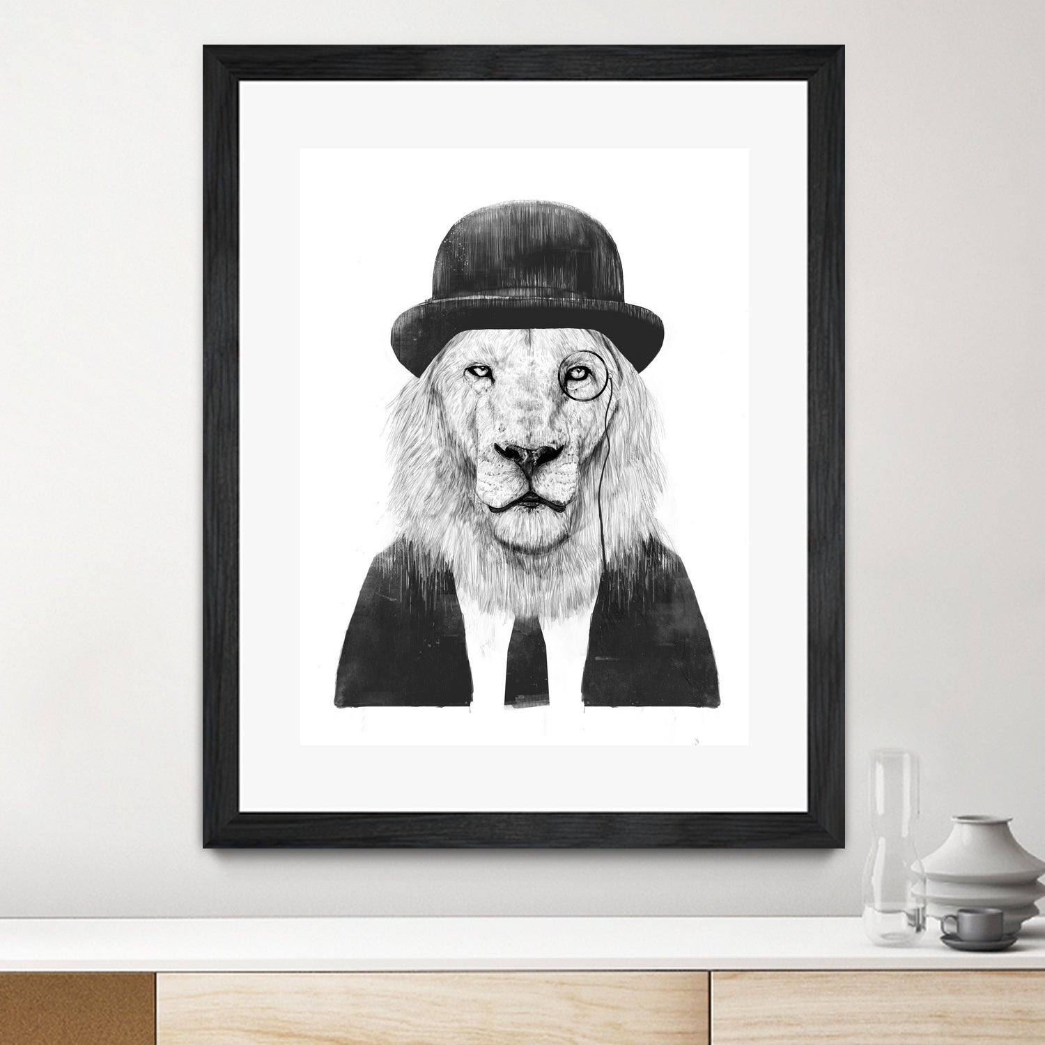 Sir Lion by Solti Balázs on GIANT ART - white digital drawing