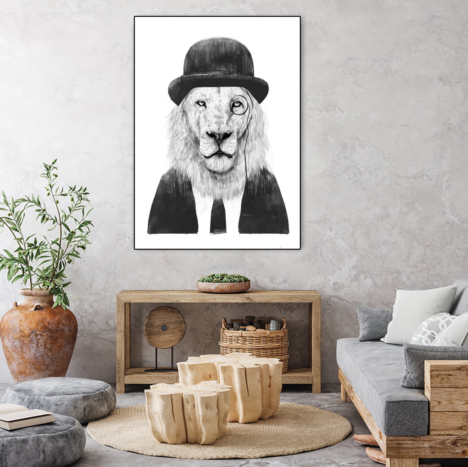 Sir Lion by Solti Balázs on GIANT ART - white digital drawing