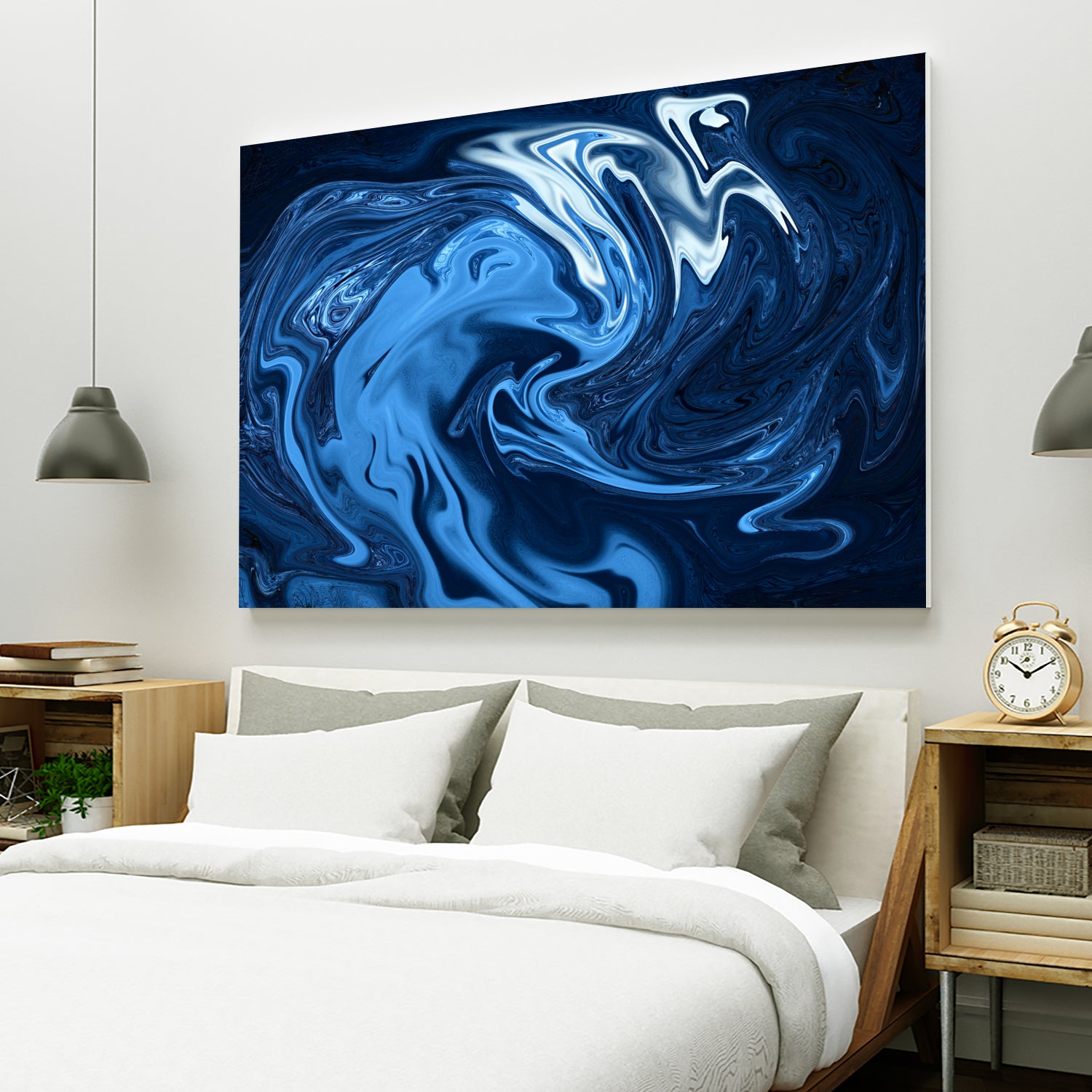 Abstract Marble Painting II by Amir Faysal on GIANT ART - blue digital painting