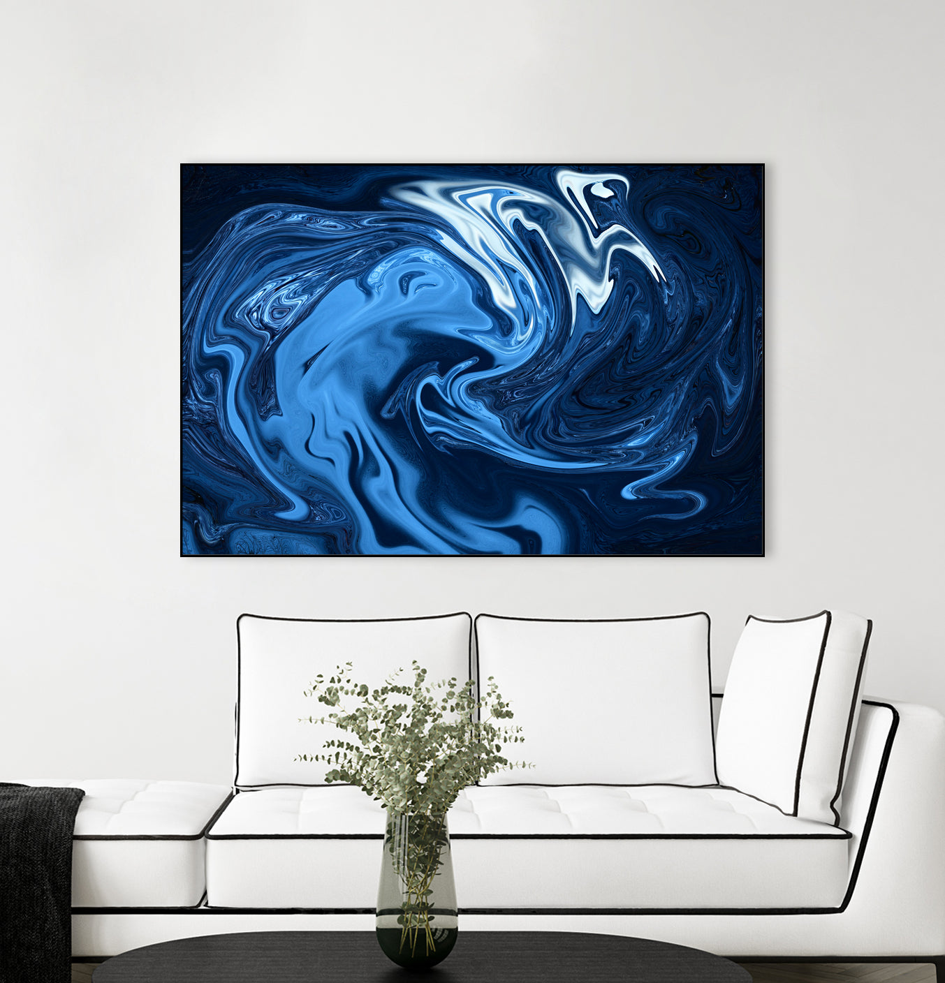 Abstract Marble Painting II by Amir Faysal on GIANT ART - blue digital painting