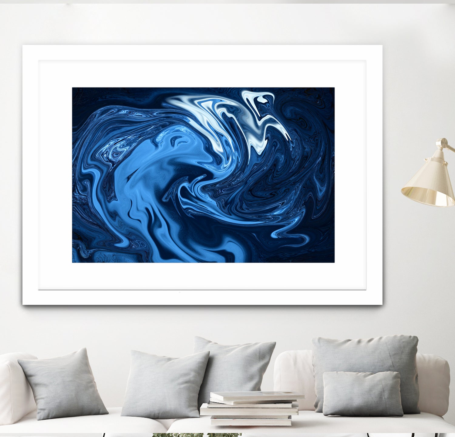 Abstract Marble Painting II by Amir Faysal on GIANT ART - blue digital painting