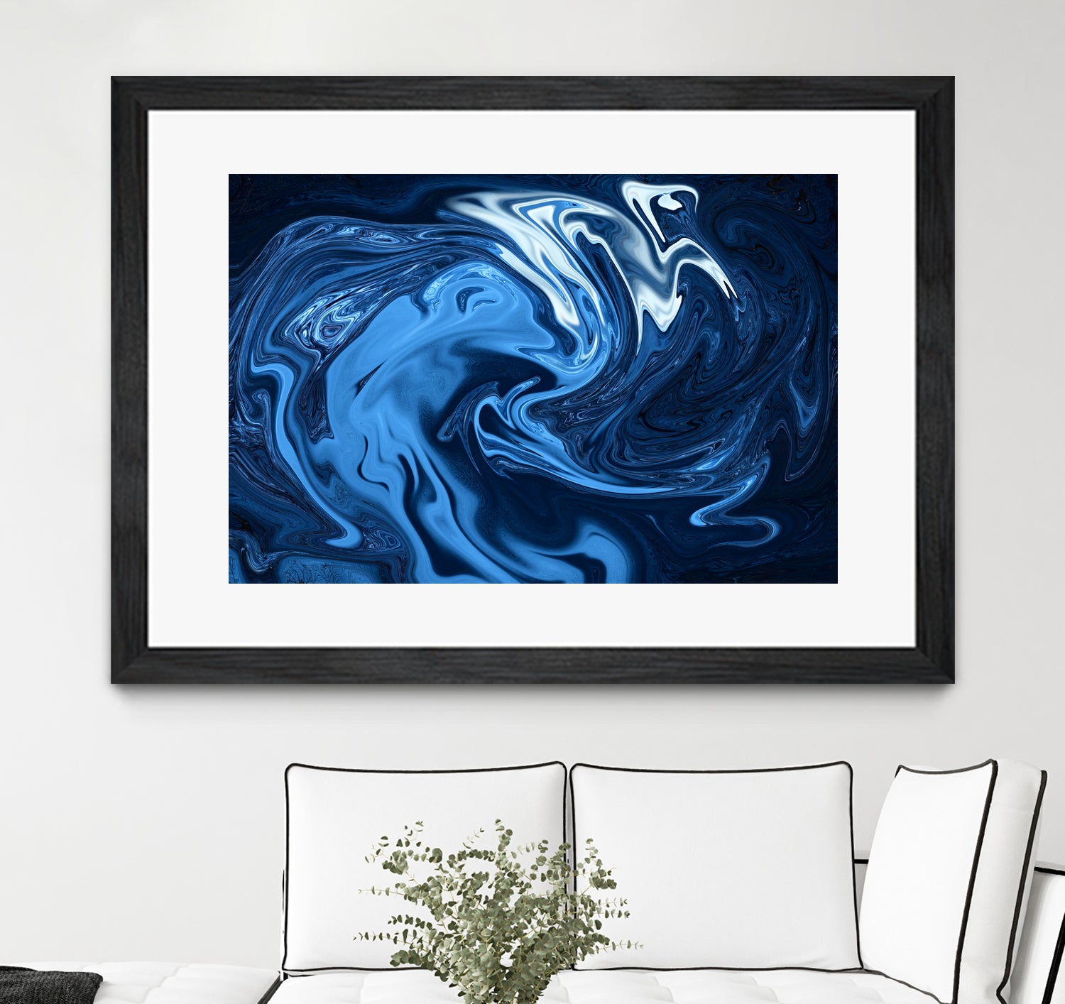 Abstract Marble Painting II by Amir Faysal on GIANT ART - blue digital painting