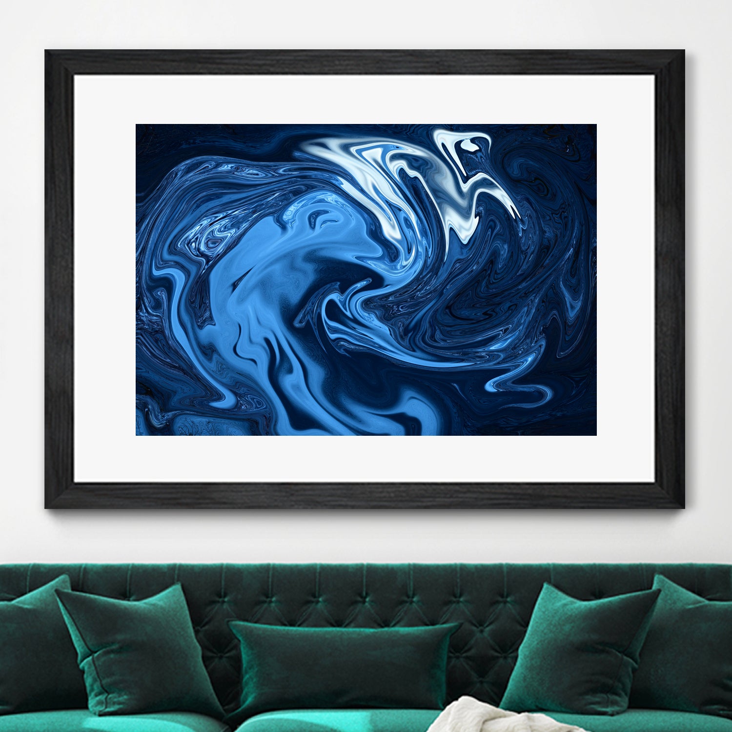 Abstract Marble Painting II by Amir Faysal on GIANT ART - blue digital painting