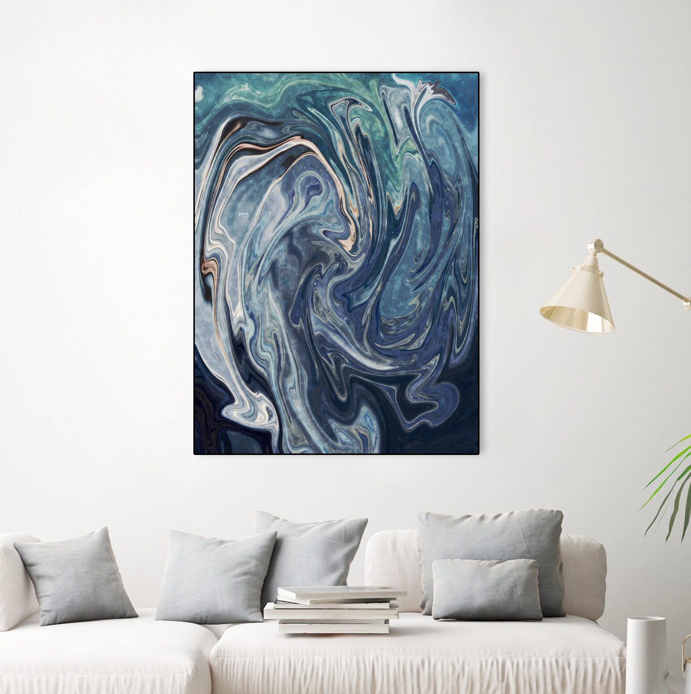 Abstract Marble Painting by Amir Faysal on GIANT ART - gray digital painting