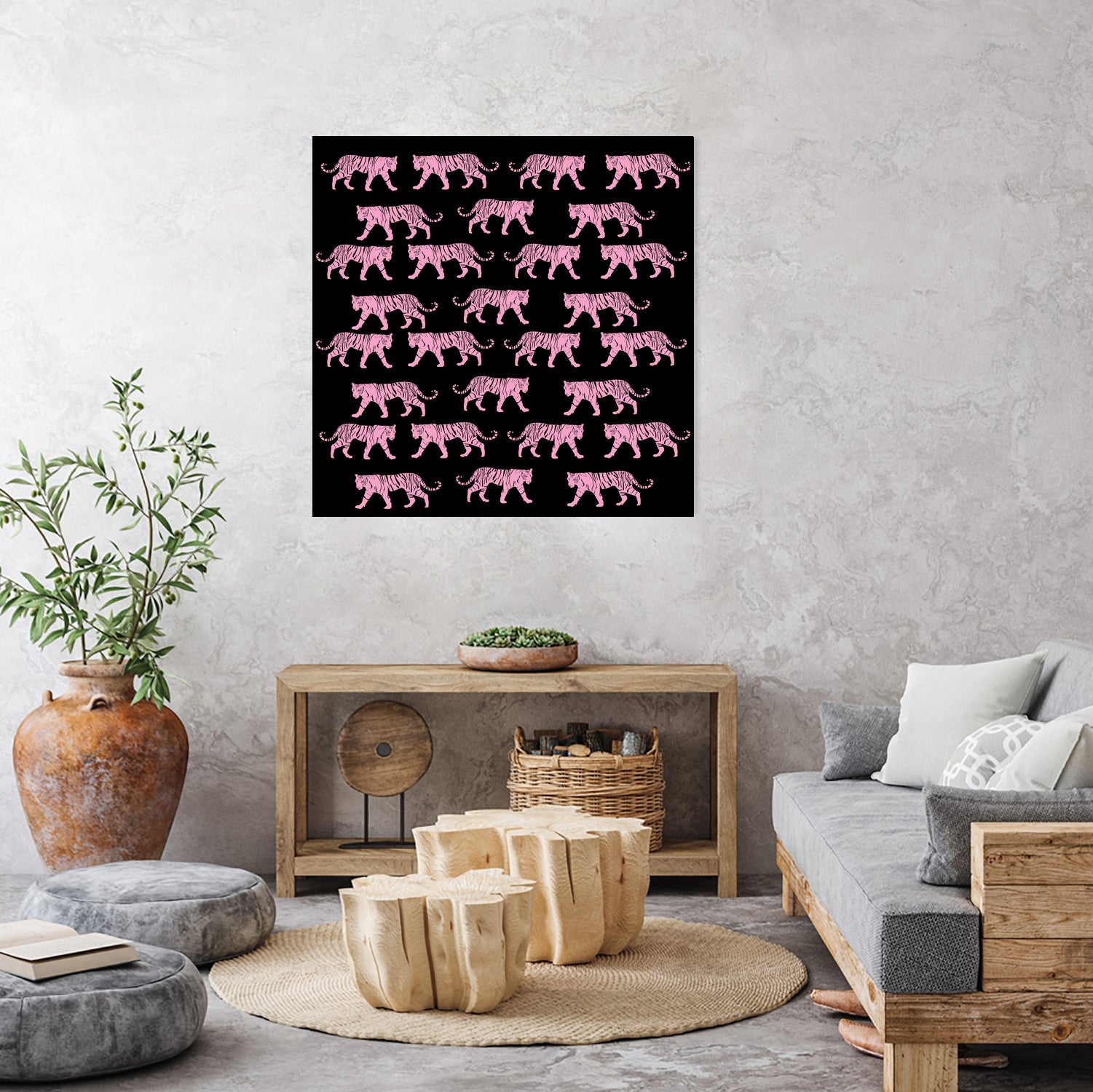 Pink Tiger by Vanka Manitarka on GIANT ART - pink digital painting