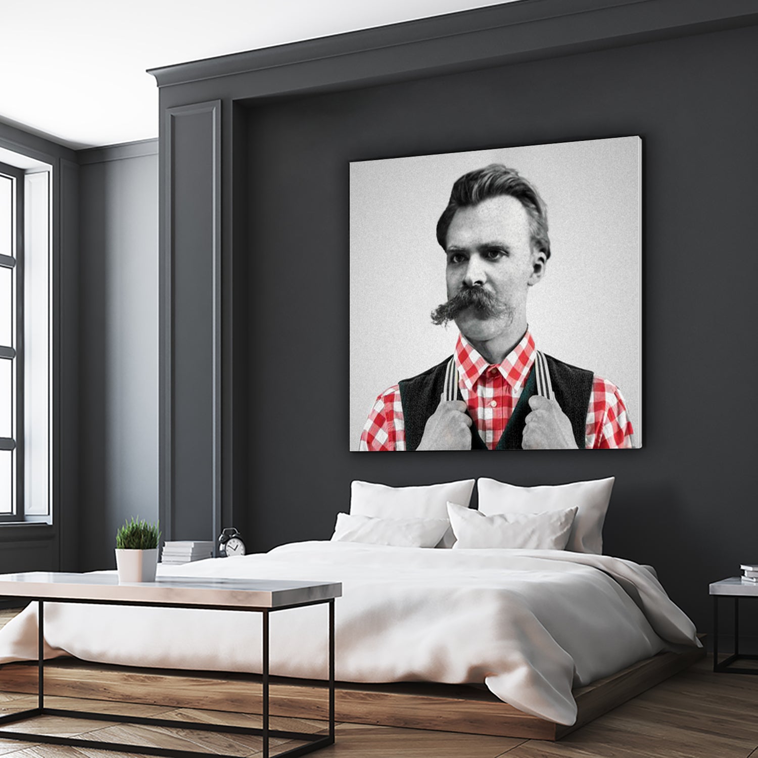 Hipster Nietzsche by Luigi Tarini on GIANT ART - gray photo manipulation