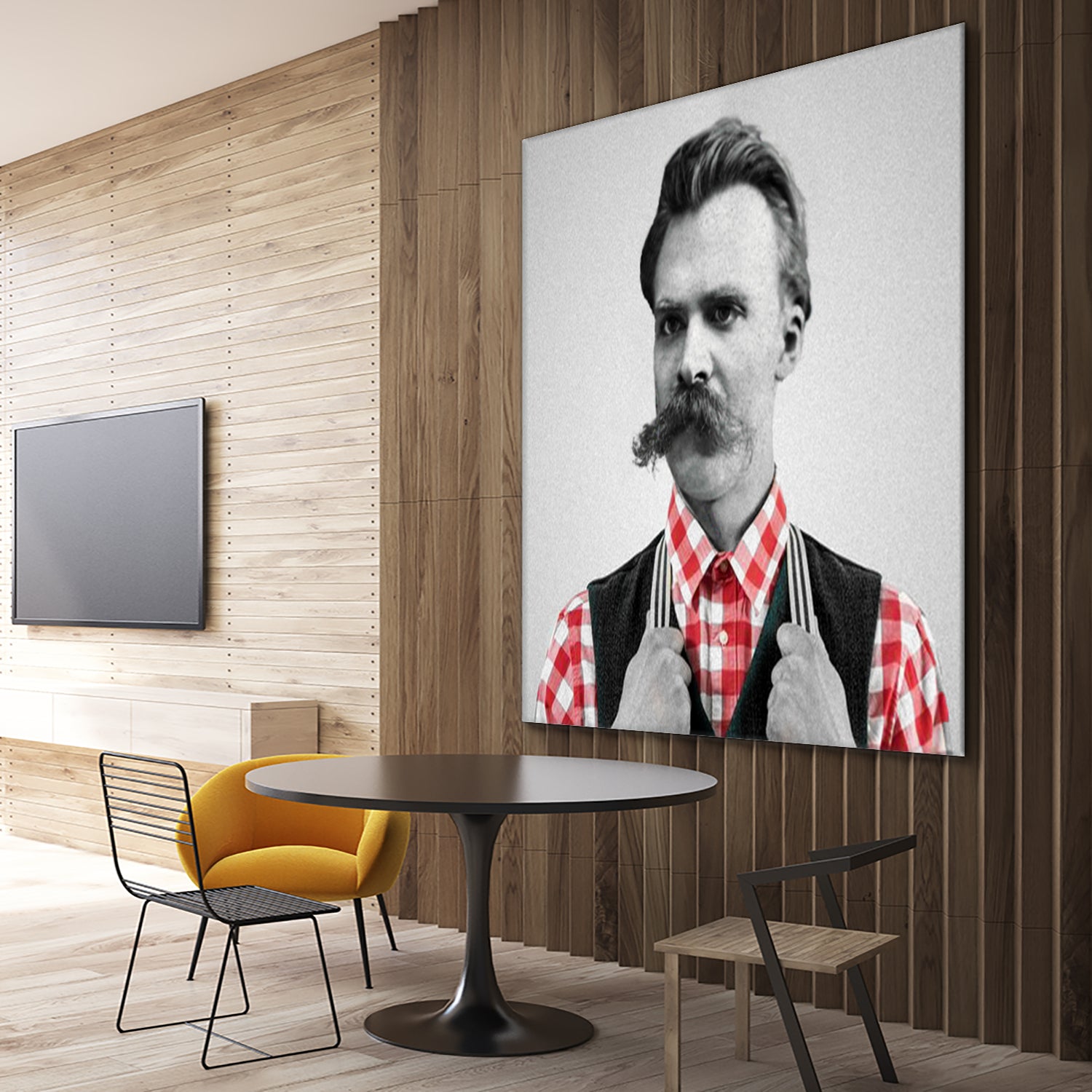 Hipster Nietzsche by Luigi Tarini on GIANT ART - gray photo manipulation