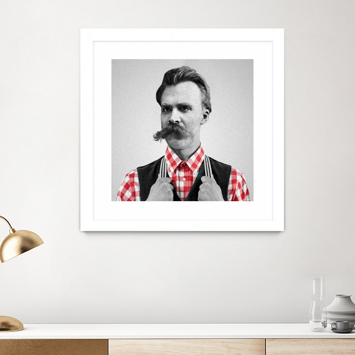 Hipster Nietzsche by Luigi Tarini on GIANT ART - gray photo manipulation