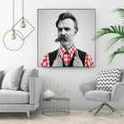 Hipster Nietzsche by Luigi Tarini on GIANT ART - gray photo manipulation