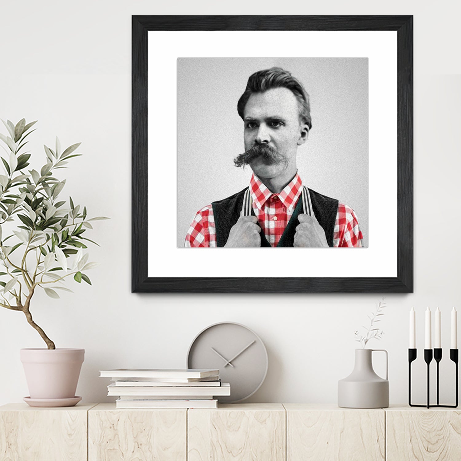 Hipster Nietzsche by Luigi Tarini on GIANT ART - gray photo manipulation