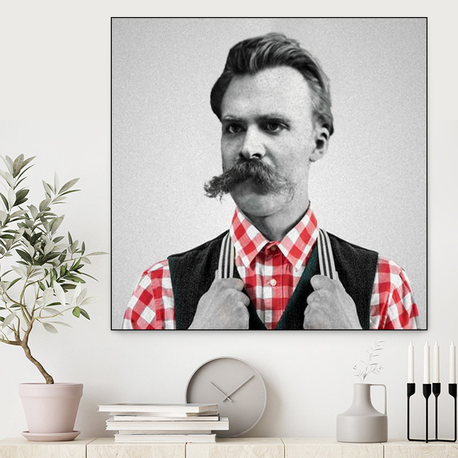 Hipster Nietzsche by Luigi Tarini on GIANT ART - gray photo manipulation