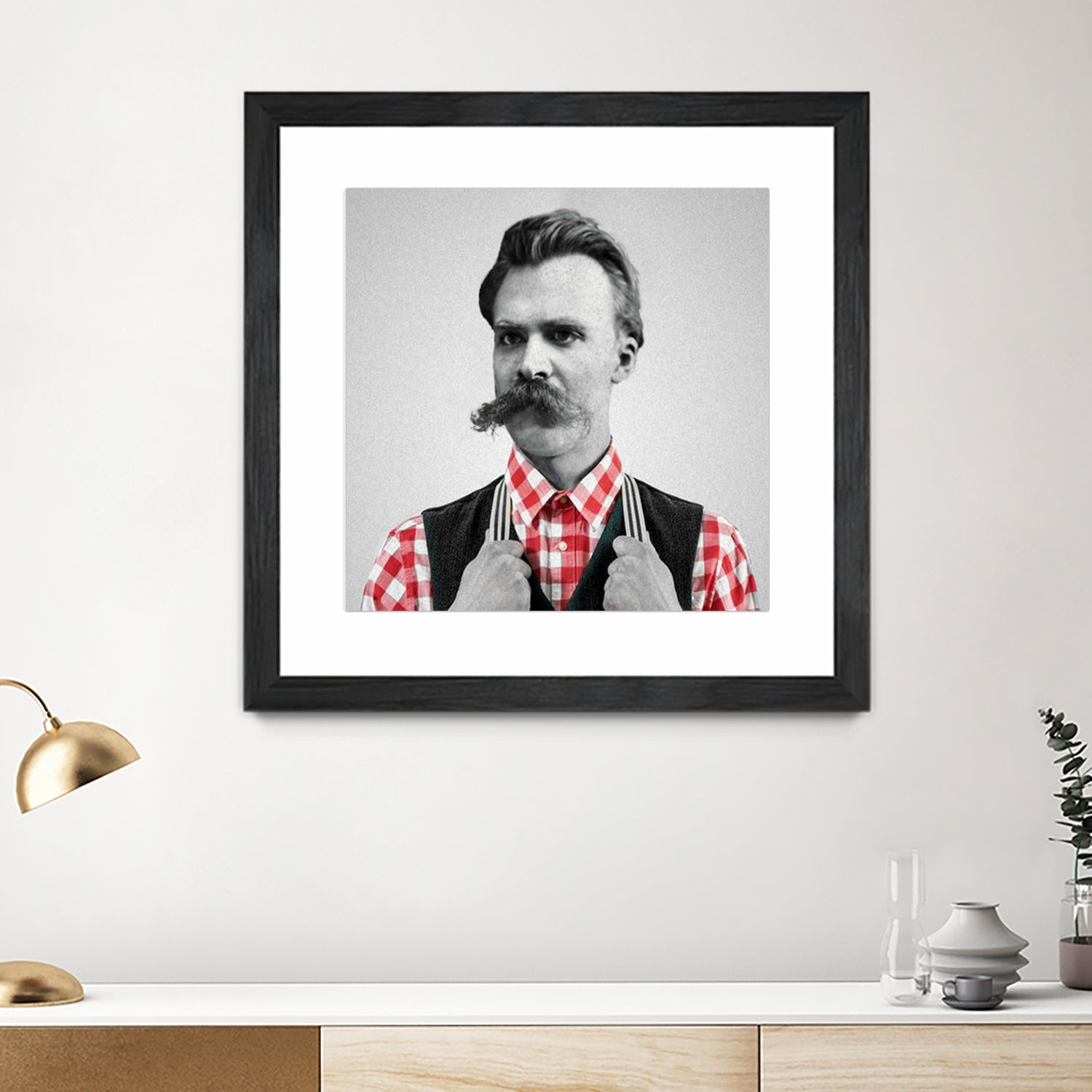 Hipster Nietzsche by Luigi Tarini on GIANT ART - gray photo manipulation