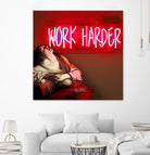 Work Harder by Mehmet Geren on GIANT ART - red photo manipulation