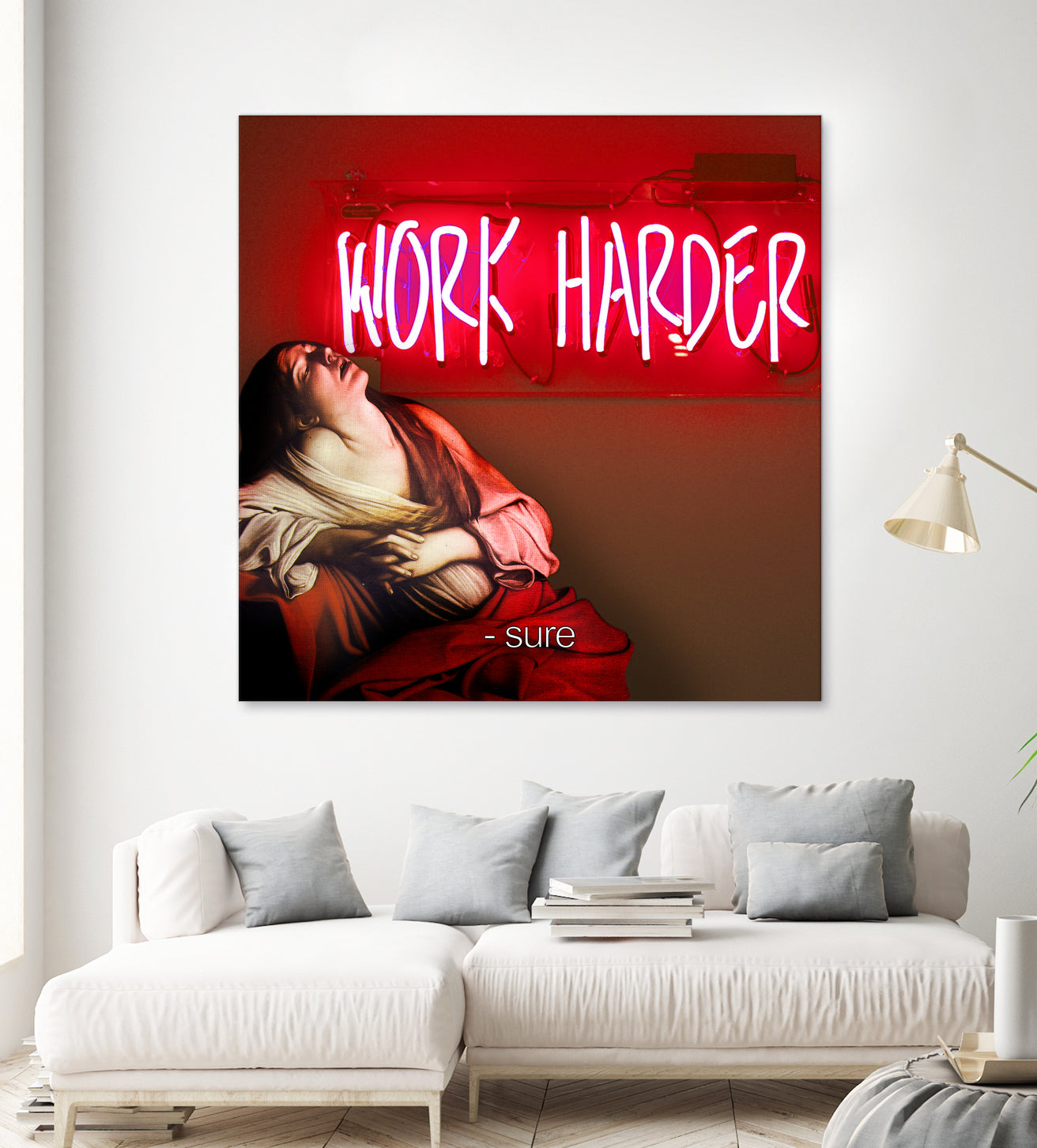 Work Harder by Mehmet Geren on GIANT ART - red photo manipulation