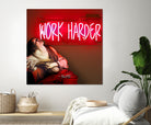 Work Harder by Mehmet Geren on GIANT ART - red photo manipulation