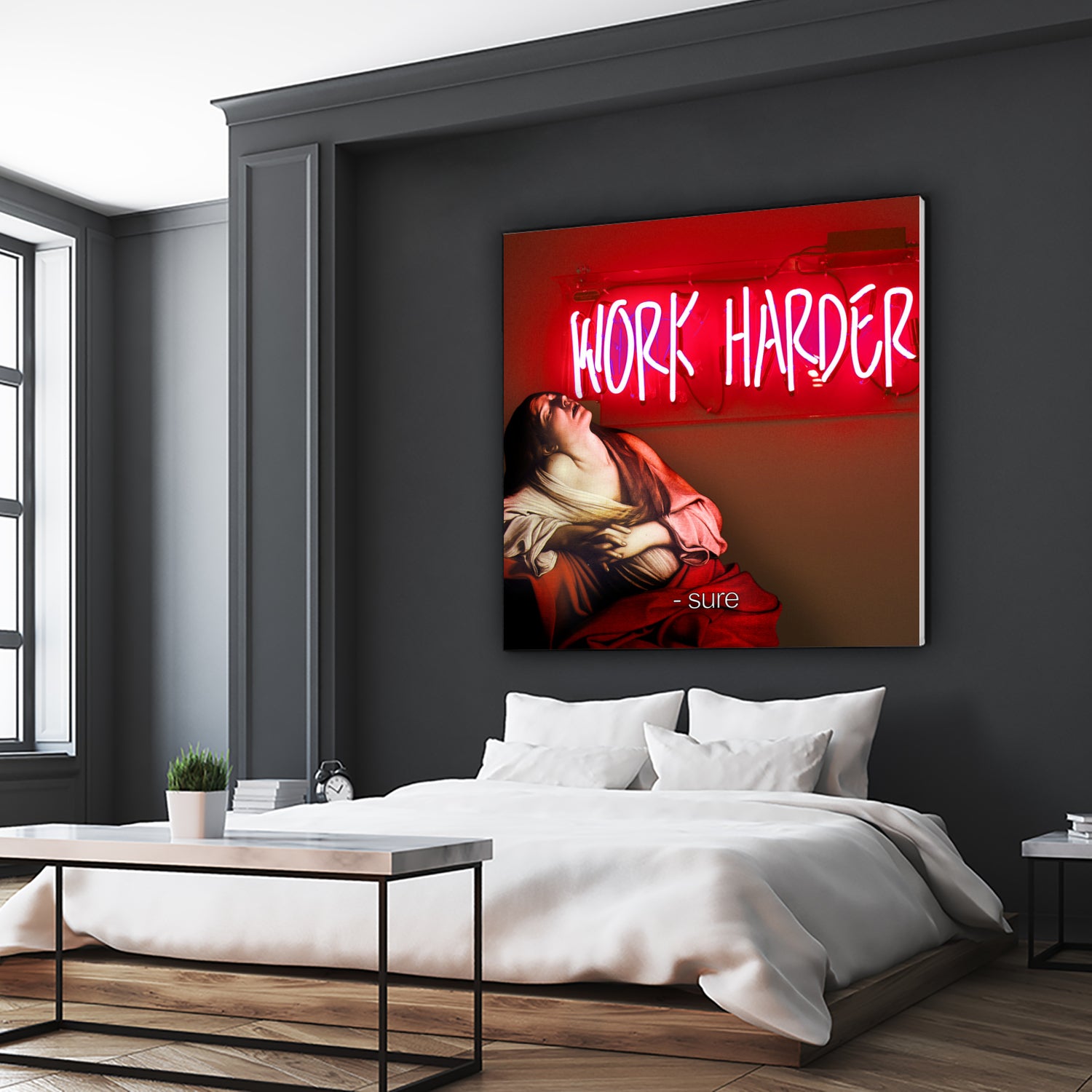 Work Harder by Mehmet Geren on GIANT ART - red photo manipulation