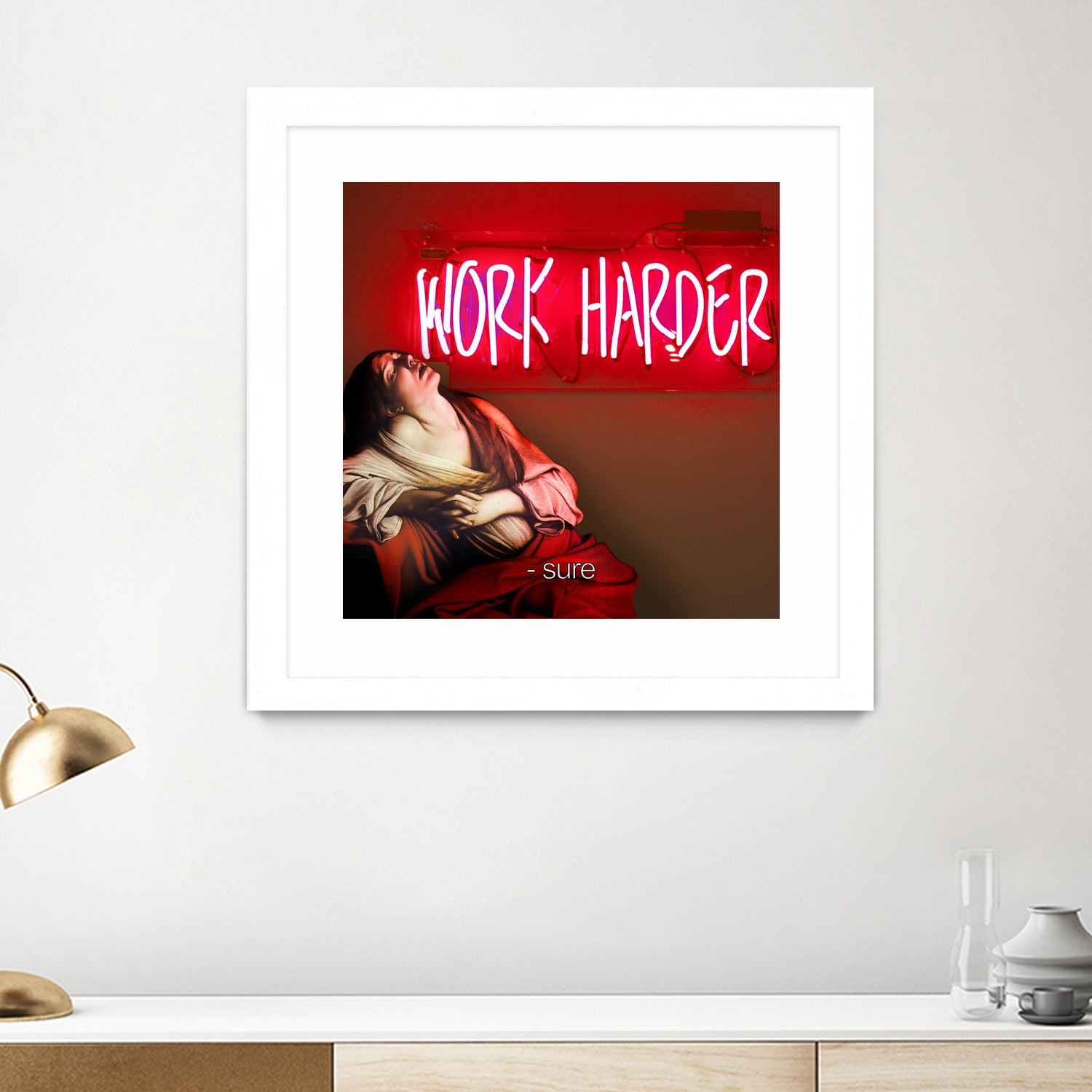 Work Harder by Mehmet Geren on GIANT ART - red photo manipulation