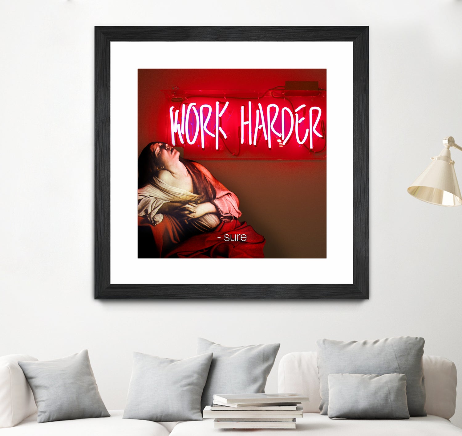 Work Harder by Mehmet Geren on GIANT ART - red photo manipulation