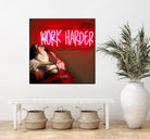 Work Harder by Mehmet Geren on GIANT ART - red photo manipulation