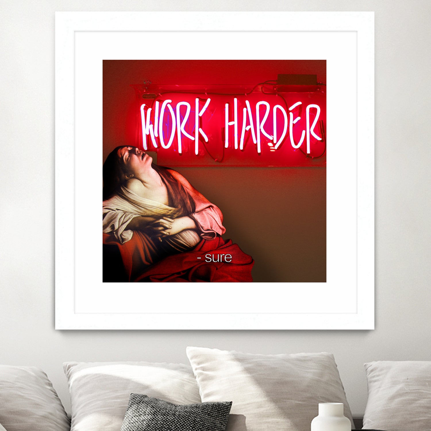 Work Harder by Mehmet Geren on GIANT ART - red photo manipulation