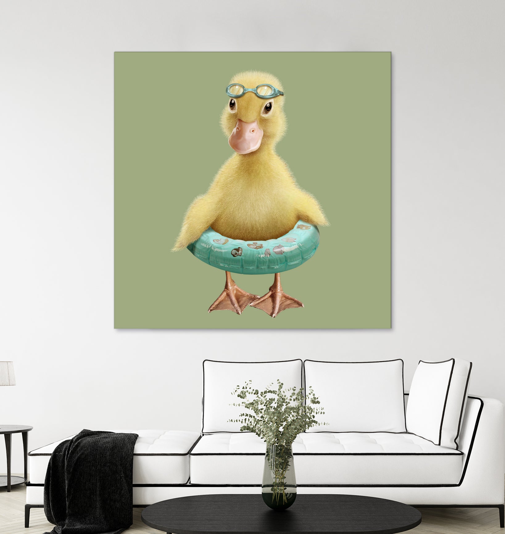 DUCK by JUMALI KATANI on GIANT ART - green digital painting