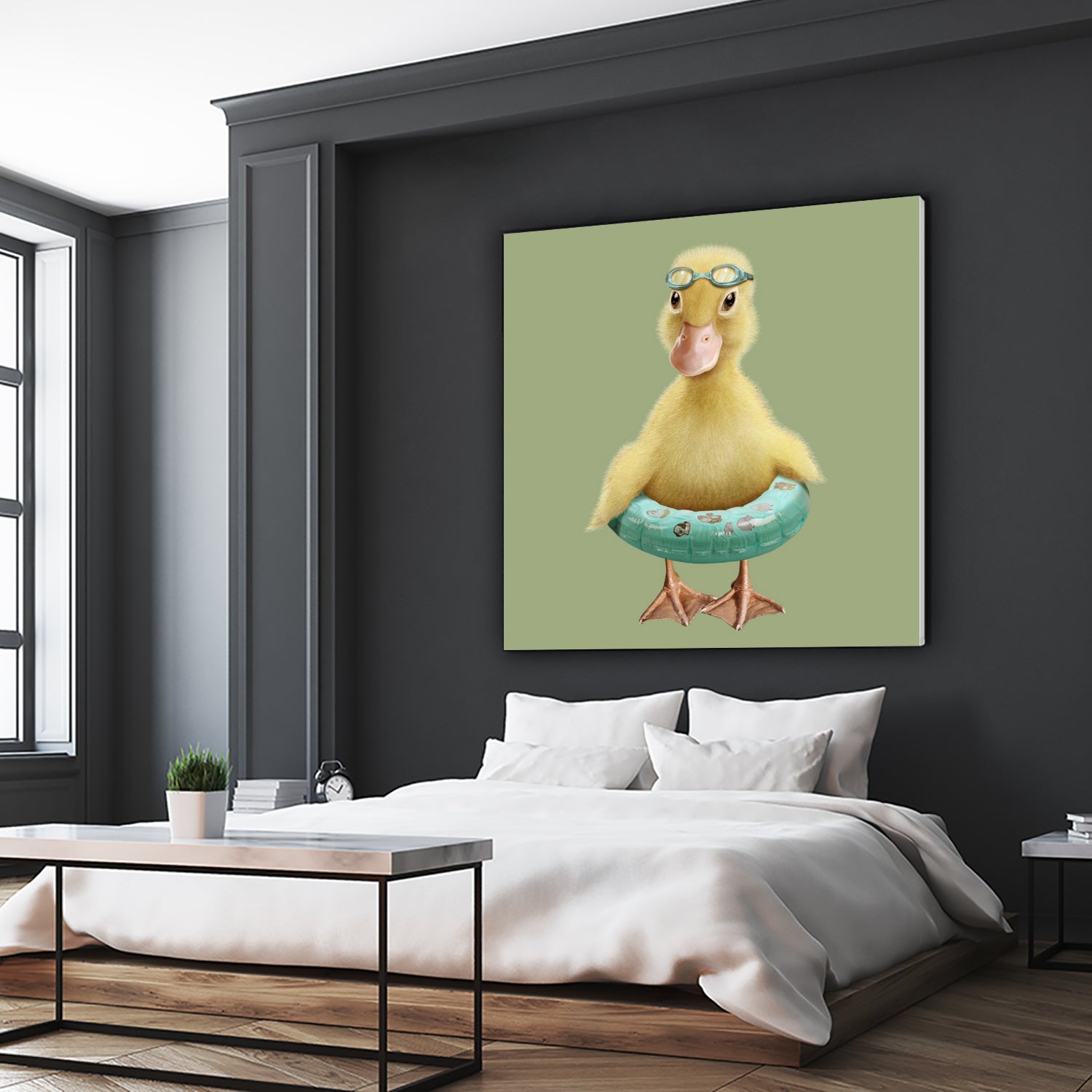 DUCK by JUMALI KATANI on GIANT ART - green digital painting