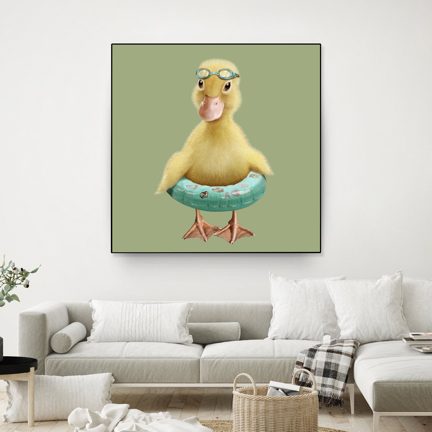 DUCK by JUMALI KATANI on GIANT ART - green digital painting