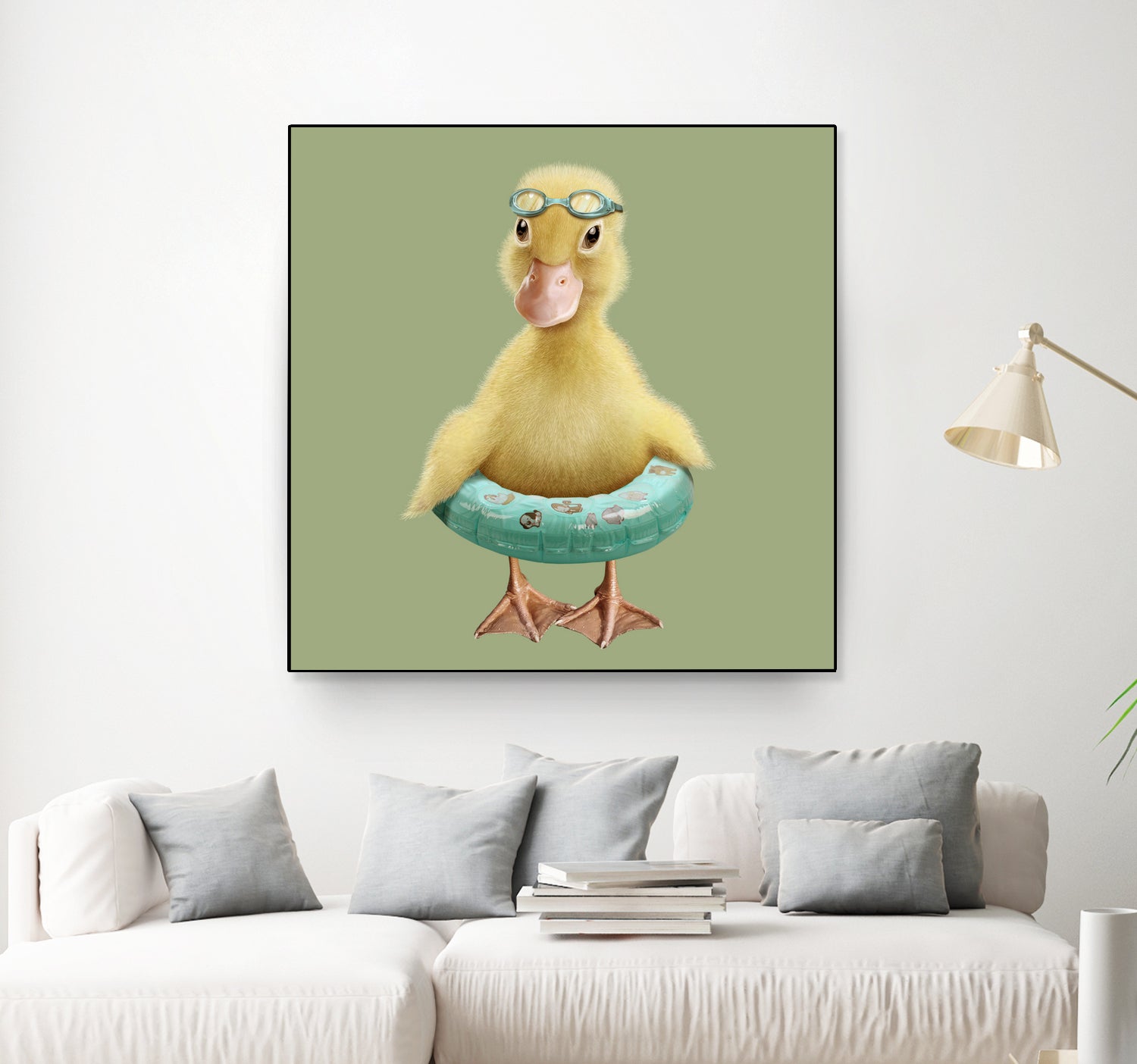 DUCK by JUMALI KATANI on GIANT ART - green digital painting