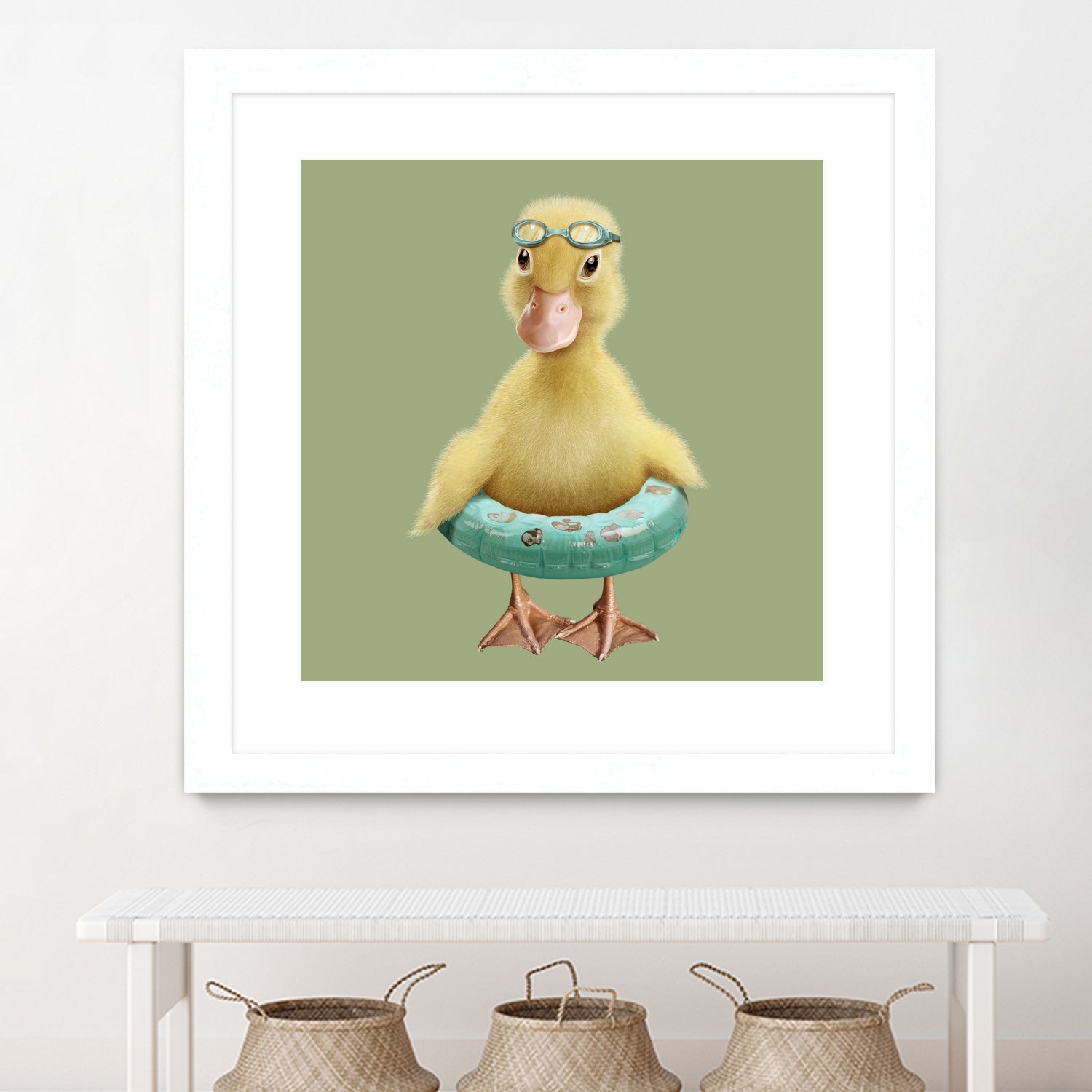 DUCK by JUMALI KATANI on GIANT ART - green digital painting