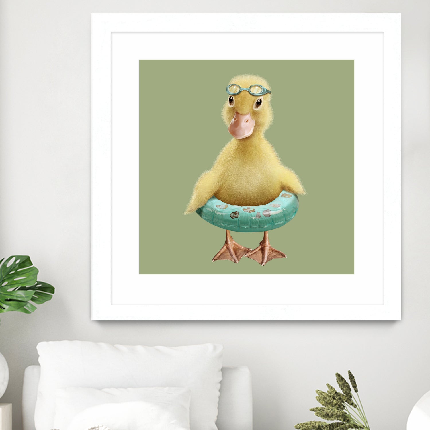 DUCK by JUMALI KATANI on GIANT ART - green digital painting