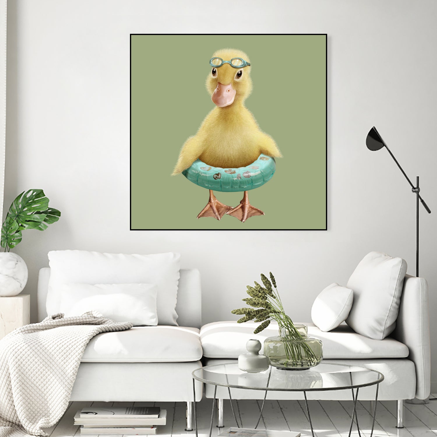 DUCK by JUMALI KATANI on GIANT ART - green digital painting