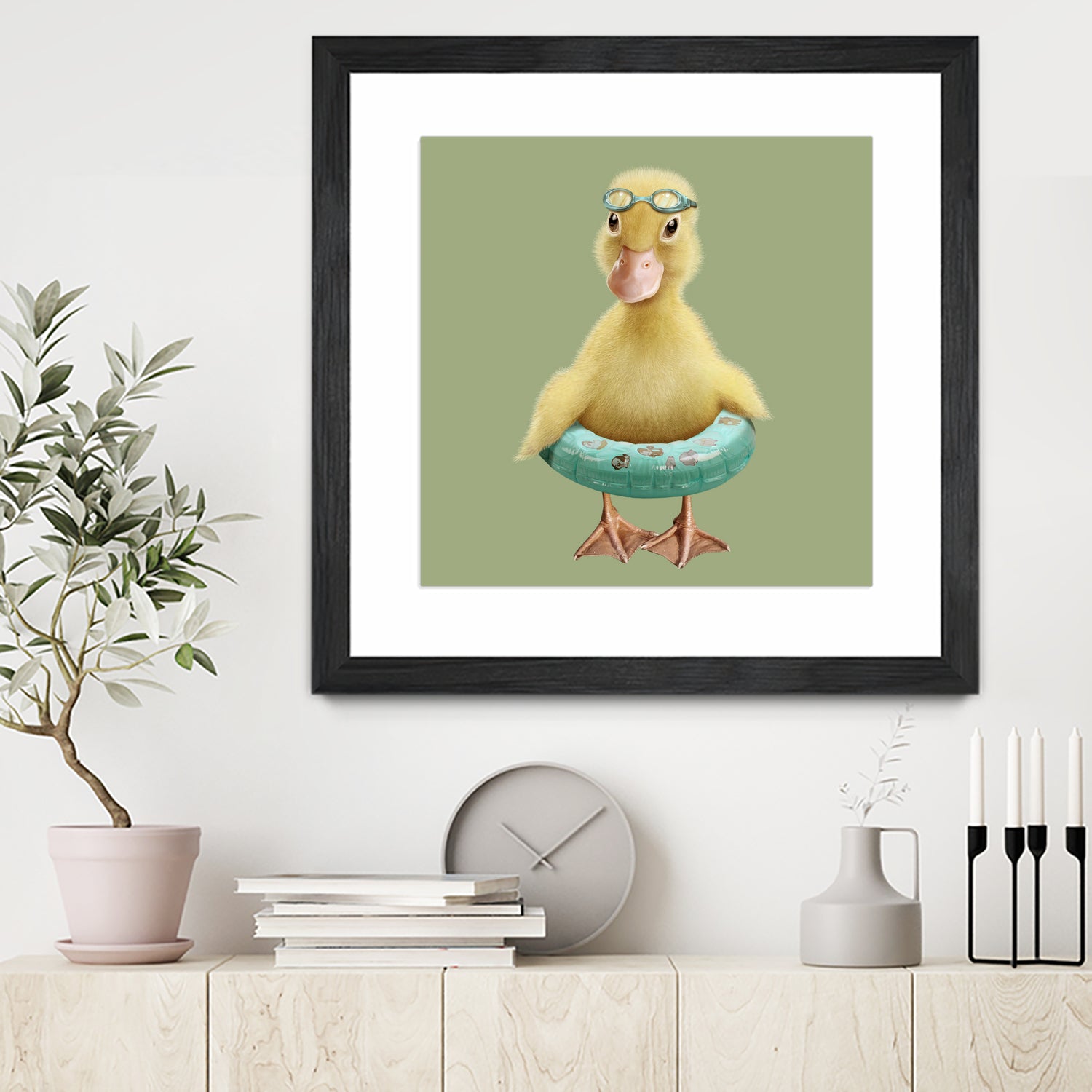 DUCK by JUMALI KATANI on GIANT ART - green digital painting