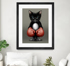 CAT BOXER 2017 by JUMALI KATANI on GIANT ART - black digital painting