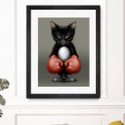 CAT BOXER 2017 by JUMALI KATANI on GIANT ART - black digital painting