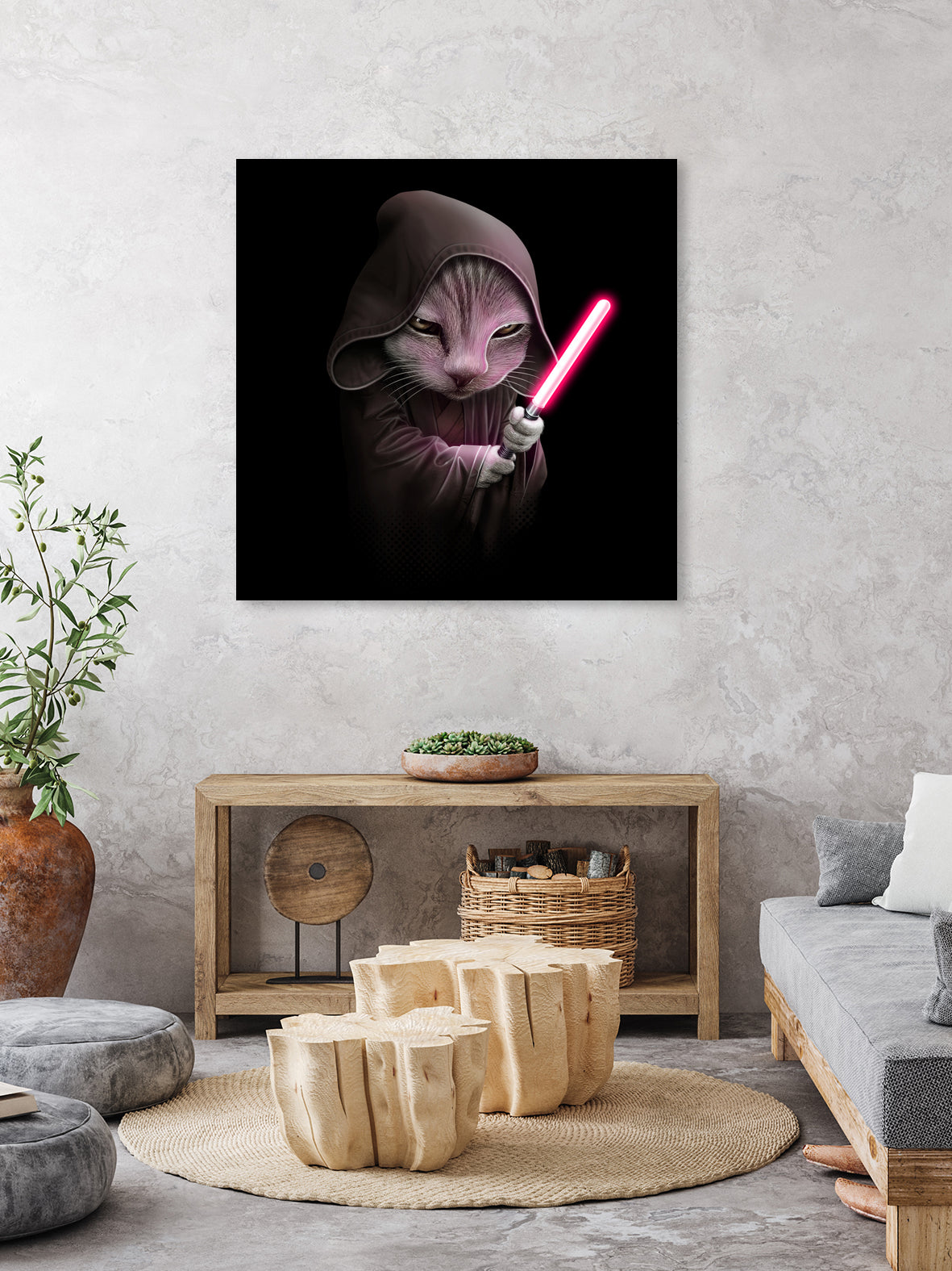 JEDICAT by JUMALI KATANI on GIANT ART - black digital painting