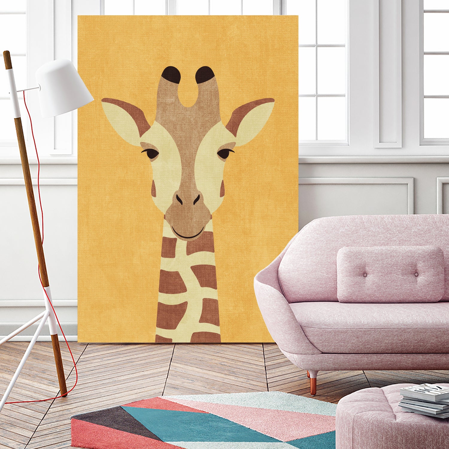 FAUNA / Giraffe by Daniel Coulmann on GIANT ART - yellow digital painting