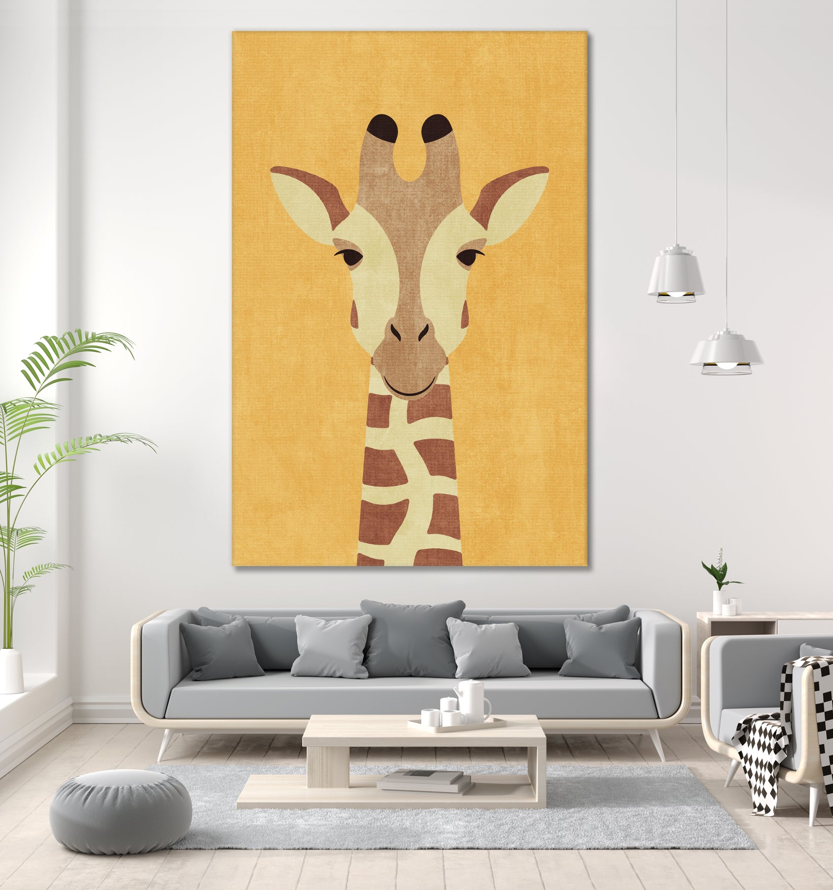 FAUNA / Giraffe by Daniel Coulmann on GIANT ART - yellow digital painting