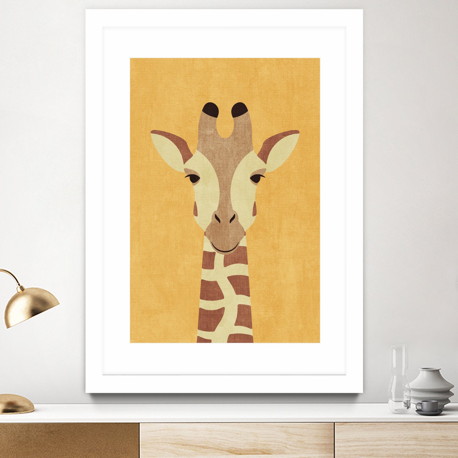 FAUNA / Giraffe by Daniel Coulmann on GIANT ART - yellow digital painting