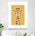 FAUNA / Giraffe by Daniel Coulmann on GIANT ART - yellow digital painting