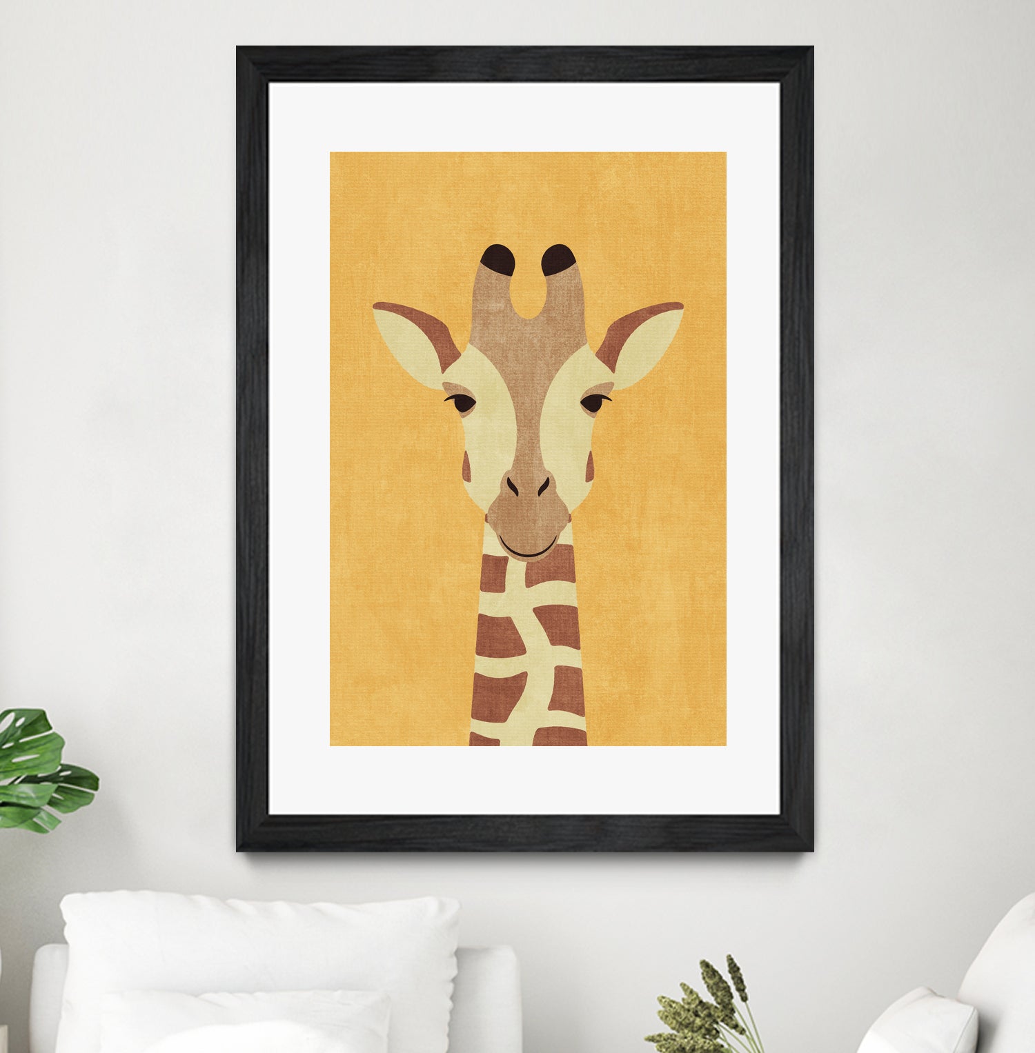 FAUNA / Giraffe by Daniel Coulmann on GIANT ART - yellow digital painting